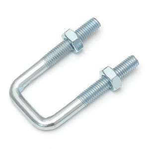 Custom Size Square U Bolts Precision Threaded Fasteners Structural Steel/Aluminium <b>Frames</b> Pipe <b>Clamps</b> Mechanical Installations - Product Image 3