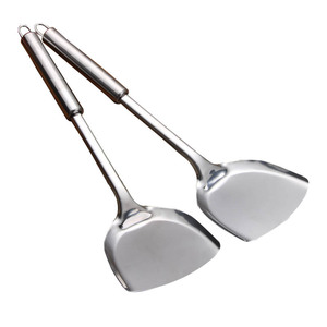 Spatule en acier inoxydable Najier, manche long, résistante aux hautes températures, ustensile de cuisine pour wok, friture, crêpes - Product Image 2