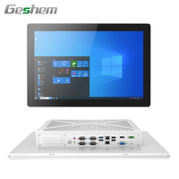 Geshem - Panel PC Industrial Todo en Uno de 17 Pulgadas de Alto Rendimiento J1900 I3 I5 I7, Computadora Integrada sin Ventilador, Compatible con Win10/Linux
