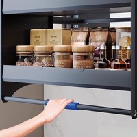 Zware-duty soft-close uittrekbare keukenkastplank met 2 lagen, stalen verstelbare opbergrek, OEM