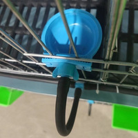 Abreuvoir automatique pour lapins Leader LZRD-01 bleu avec débit de 0,3 à 0,8 L/min pour lapins, chiens et chats - Nouveau plastique