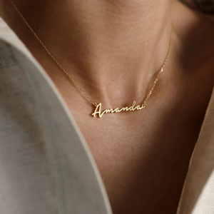 <span class=keywords><strong>Collana</strong></span> Personalizzata con Nome e <span class=keywords><strong>Iniziale</strong></span> Ciondolo Choker a <span class=keywords><strong>Lettera</strong></span> in Acciaio Inossidabile con Catena a Maglie Dropshipping Disponibile - Product Image 3