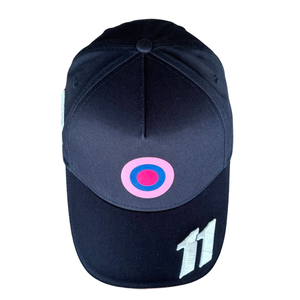 Casquettes de baseball vintage personnalisées OEM en sergé à 6 panneaux avec patchs logo brodés en 3D, visière incurvée réglable, casquettes de course, chapeaux sportifs - Product Image 2