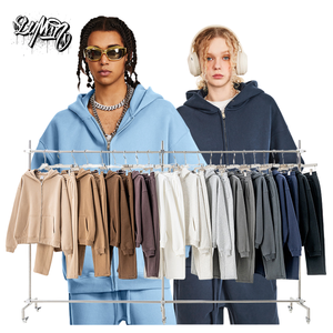 Lumin <span class=keywords><strong>2026</strong></span> kustom Logo Zip setelan keringat untuk Pria & Wanita Plus ukuran kasual musim gugur sweter Jogging dengan saku 100% katun - Product Image 2