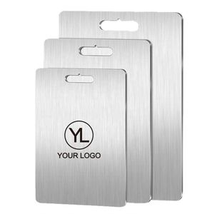 Tablas de Cortar de Acero Inoxidable 304 de Grado Alimenticio, Doble Cara, con Logotipo Personalizado, Aptas para Lavavajillas, Modernas para Cocina - Product Image 1