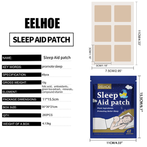 Parches EELHOE para el Cuidado del Sueño con Plantas Naturales, Adhesivos Suaves para el Cuerpo para un Descanso Nocturno Confortable, 48 Parches - Product Image 5