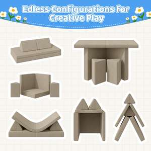 Sofá Modular Simple Cube de Una Plaza, Tapizado en Tela de Alta Gama para Sala de Estar, Relleno de Esponja, Patas de Plástico, Respaldo Acolchado, Brazos Cuadrados - Product Image 4