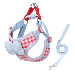 Rompi <span class=keywords><strong>Harness</strong></span> anak anjing dapat diatur, rompi <span class=keywords><strong>Harness</strong></span> anjing Aksesori tali penuntun jalan luar ruangan dengan pita kupu-kupu lucu - Product Image 5