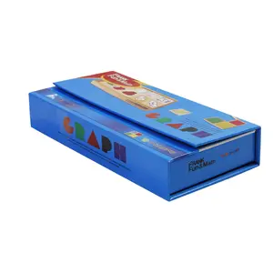 Kunden spezifische Kinderspiel zeug verpackung Geschenk box Magnetische Doppeltür Spaß Spielzeug Bausteine Verpackungs material Druckpapier box