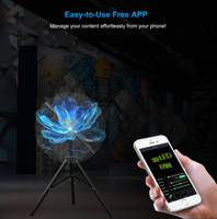 Pantalla de ventilador de proyector de holograma inalámbrico de 50cm que proporciona una pantalla de holograma 3D de alta resolución para soluciones de publicidad Premier KTV