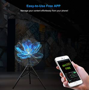 Ventilateur de projecteur d'hologramme sans fil 50cm offrant un affichage d'hologramme 3D haute résolution pour les solutions de publicité KTV Premier - Product Image 3