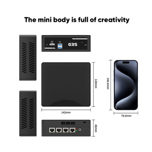 มินิพีซีไฟร์วอลล์ราคาประหยัด 4 LAN 2x2.5G 2x1G ใช้ Intel Pentium N3700 สำหรับโฮมเซิร์ฟเวอร์ NAS PC AES Proxmox ESXi รองรับ MSATA+2.5 นิ้ว SATA - Product Image 2