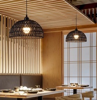 2026 Wohndekor Höhenverstellbarer Rattan-Kronleuchter Pendelleuchten-Set Anpassbarer Lampenschirm Khaki LED 2700K Hotel Wohnzimmer