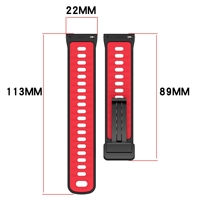 Tali Jam Tangan Olahraga Silikon Lipat Dua Warna Bergaya dengan Pengunci untuk Garmin Forerunner 970