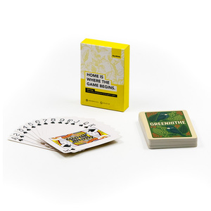 Cartes à jouer personnalisées, cadeau promotionnel <span class=keywords><strong>immobilier</strong></span>, cadeau d'entreprise, jeu de cartes de poker de marque, boîte personnalisée, fabricant OEM, usine - Product Image 4