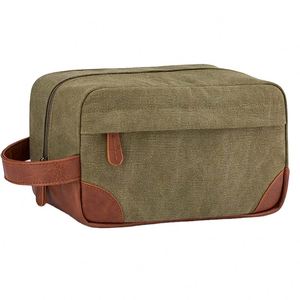 BSCI Factory Custom logo Mens Vintage Nylon Dopp <b>Kit</b> Toiletry Pochette Bathroom Toiletries Organizer Cosmetic Bags with Hanging - Product Image 4