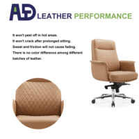 Chaise de bureau de direction moderne de luxe en cuir PU, dossier haut, ergonomique, pivotante, réglable en hauteur, chaise de bureau pour manager