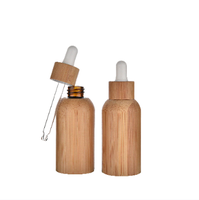 Set Botol Bambu Botol Kaca Losion, Perawatan Kulit Kosmetik Ramah Lingkungan