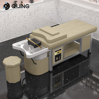 Station de Lavage de Cheveux Spécialisée pour Soin Japonais Personnalisée en Usine avec Vapeur, Thérapie de Tête SPA, et Lit de Shampoing de Massage Thaï pour Salon