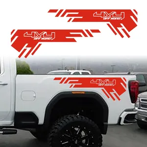 Autocollants latéraux pour carrosserie de <span class=keywords><strong>voiture</strong></span> tout-terrain 4x4, 2 pièces, compatibles avec les camionnettes, kit sport, décalcomanie en vinyle, décoration, accessoires extérieurs - Product Image 6