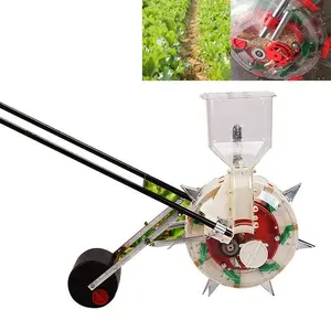 Hand push roller seeder crop granule on demand machine 5 mouth type grain seed planter