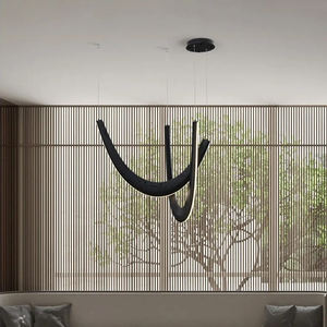 Lustre abat-jour en bois éclairage îlot de cuisine lampes suspendues en bois nordiques pour salle à manger - Product Image 5