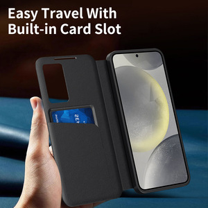 สำหรับเคสโทรศัพท์ S25 <span class=keywords><strong>Samsung</strong></span> ที่มีช่องเสียบการ์ดไม่จำเป็นต้อง<span class=keywords><strong>เปิด</strong></span>ฝาเพื่อรับสายเหมาะสำหรับ <span class=keywords><strong>Samsung</strong></span> S24 <span class=keywords><strong>S23</strong></span> S22เคสโทรศัพท์ - Product Image 2