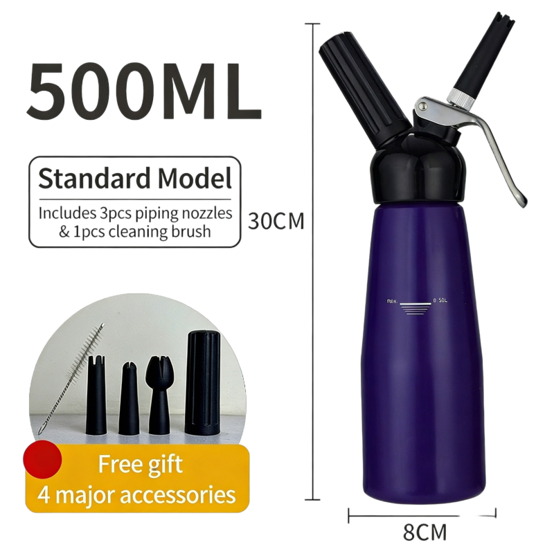 500ml Purple Whipped Cream Dispenser