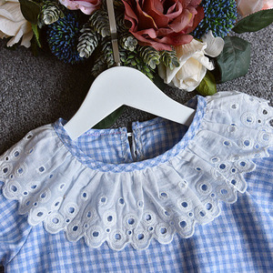 Bear Leader 2022, nuevos conjuntos de 2 uds para niñas, ropa informal para niñas, Tops a cuadros y pantalones cortos con lazo, trajes de verano para niñas, conjuntos de ropa para niñas - Product Image 5