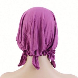 Pañuelo para la Cabeza de Tela Suave para la Piel, Turbante para Niñas, Algodón Modal, Pañuelo Pre-Atado para Mujer - Product Image 5