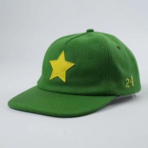 BSCI Unisex Woll-Low-Profile-Kappe Snapback-Mütze mit individuellem Filz-Patch-Logo, <span class=keywords><strong>5</strong></span>-<span class=keywords><strong>Panel</strong></span>-Kappe mit individuellem flachem Schirm, unstrukturierte Dad-Kappe - Product Image 3