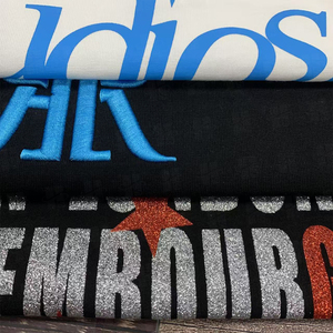เสื้อยืดออกกำลังกายผู้ชายผ้าคอตตอนผสมสแปนเด็กซ์ ระบายอากาศได้ดี ทรงปกติ หนา 240GSM  ปั๊มลายทองตามสั่ง คุณภาพสูง - Product Image 6