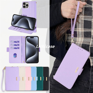 Étui portefeuille à rabat avec boucle magnétique Lichicase pour Realme 15 15 Pro GT7 GT <span class=keywords><strong>7T</strong></span>, étui en cuir PU avec cordon, <span class=keywords><strong>coque</strong></span> de téléphone - Product Image 6