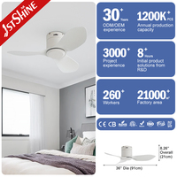 Ventilateur de plafond 1stshine 36 pouces encastré avec télécommande, haute performance, style luxueux, éco-responsable, avec éclairage LED