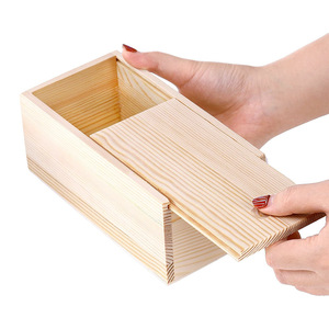Boîtes de rangement en bois personnalisées, boîtes cadeaux, boîtes en bois à couvercle rabattable, boîtes en bois à tiroir coulissant et boîtes d'emballage cadeaux. - Product Image 1