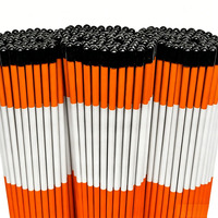Piquets de neige réfléchissants en fibre de verre flexibles pour allées, vente en gros