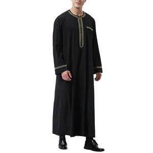 Vente en gros à prix avantageux, thobe traditionnelle musulmane islamique décontractée pour hommes, de haute qualité, en polyester léger - Product Image 4