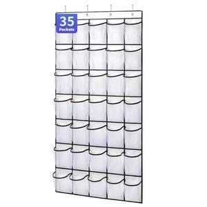 Nuevo Almacenamiento de zapatos <span class=keywords><strong>colgante</strong></span> de fábrica, organizador de zapatos para puerta con 35 bolsillos, Zapatero plegable para armario, dormitorio, <span class=keywords><strong>baño</strong></span>, organizador de ropa - Product Image 1
