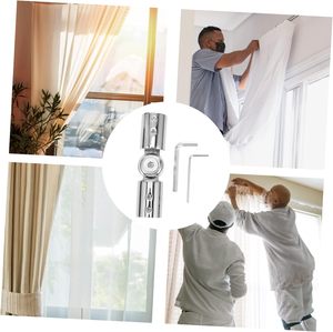 Prezzo di fabbrica <span class=keywords><strong>a</strong></span> buon mercato in acciaio inox Ajustable <span class=keywords><strong>tende</strong></span> asta connettore - Product Image 6