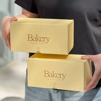 Boîte à Gâteau en Carton Personnalisée de Qualité Alimentaire avec Insert, Marquage à Chaud, Lamination Mate, Gaufrage pour Emballage de Snacks, Aliments et Cadeaux