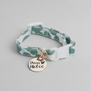 Collar para Perro de Algodón con Estampado Minty Dew, Talla M, Premium, Elegante, Cómodo, Personalizado, Duradero, Accesorio para Pasear, Diseño Exclusivo para Perros - Product Image 3
