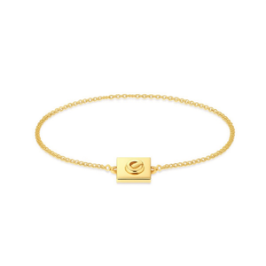 Pulsera de acero inoxidable de 12x14 cm con letra Q chapada en oro, regalo de joyería de moda unisex - Product Image 2