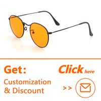 Gafas de Sol Unisex con Montura Completa de Metal de Alta Calidad, Lentes Naranja, Rojo y Amarillo, Anti Luz Azul, Impermeables, Venta al Por Mayor