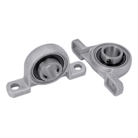 Palier à semelle auto-alignant en alliage de zinc KP002, 15 mm, 2 boulons, monté sur bride, précision P6, pour machine de transformation alimentaire