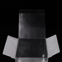 Boîtes à bonbons en plastique transparent personnalisées, boîtes en acétate transparentes en forme de cube, boîtes en plastique PET PVC pliables pour cadeaux avec cintre