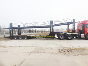 Diseño europeo 17 metros 2 ejes Tractor de dos pisos Semi-remolque de 8 coches Ejes de acero de calidad Aviones Tarmac Precio de fábrica Venta - Product Image 4