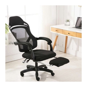 Thoải mái màu trắng và màu đen khung xoay cao trở lại đồ <span class=keywords><strong>n</strong></span>ội thất ghế máy tính ghế vă<span class=keywords><strong>n</strong></span> phòng với chỗ để châ<span class=keywords><strong>n</strong></span> - Product Image 3