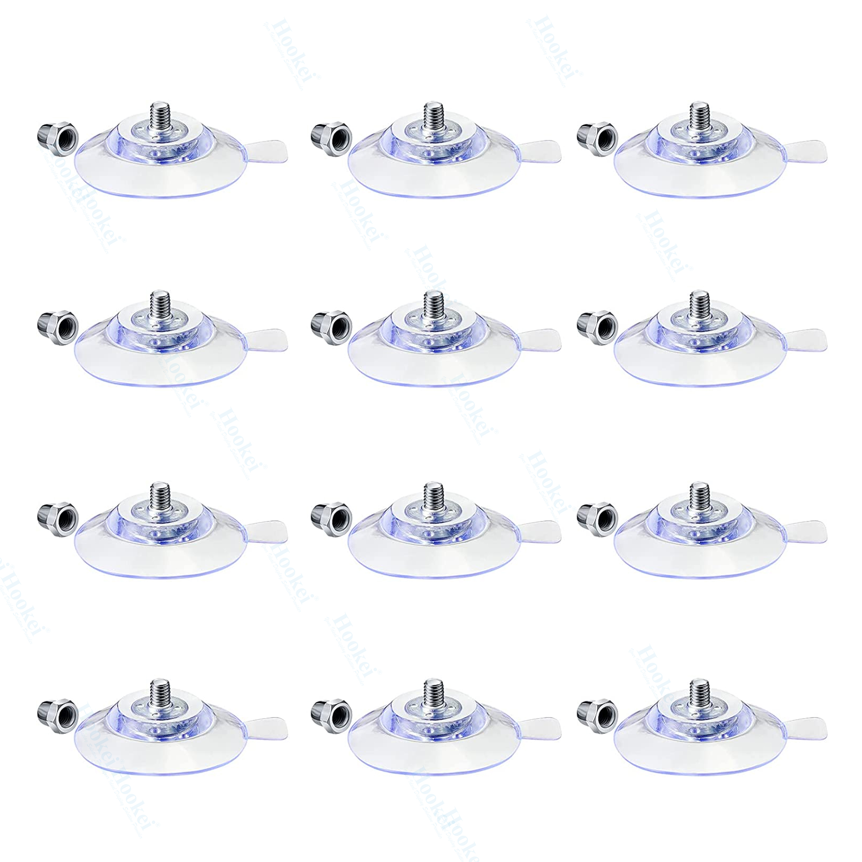 Fc'Noqgn Ventose bifacciali da 2 cm in PVC trasparente per specchi da