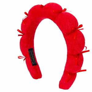 ที่คาดผมผ้าขนหนูรูปโบว์ทำมือสำหรับวันวาเลนไทน์ พร้อมโบว์ผูกผม ใช้สำหรับล้างหน้าและเป็นเครื่องประดับผมสำหรับผู้หญิง - Product Image 5