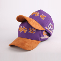Gorra de Béisbol Personalizada con Logotipo Bordado en 3D de Alta Calidad, Estilo Urbano, 5 Paneles, Visera de Gamuza, Cierre a Presión para Hombre